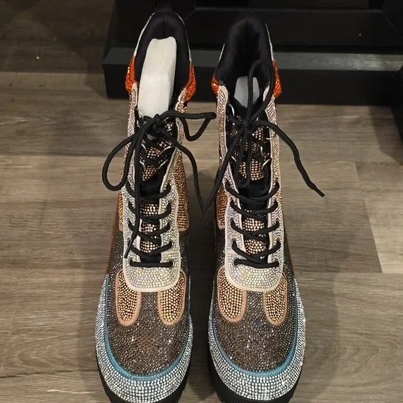 Cape Robbin Kingston Combat Boots for Women, Platform Boots Chunky Block heel - Picture 4 of 9